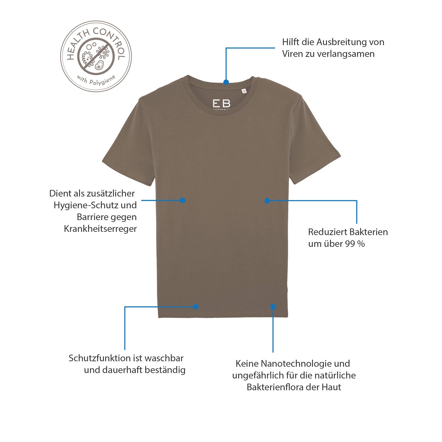 T-Shirt Herren Rundhals - Frischewirkung